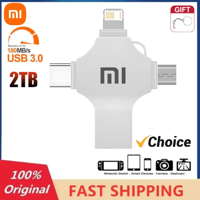 Xiaomi USB-накопитель 3.0 2 ТБ металлический высокоскоростной флэш-накопитель 1