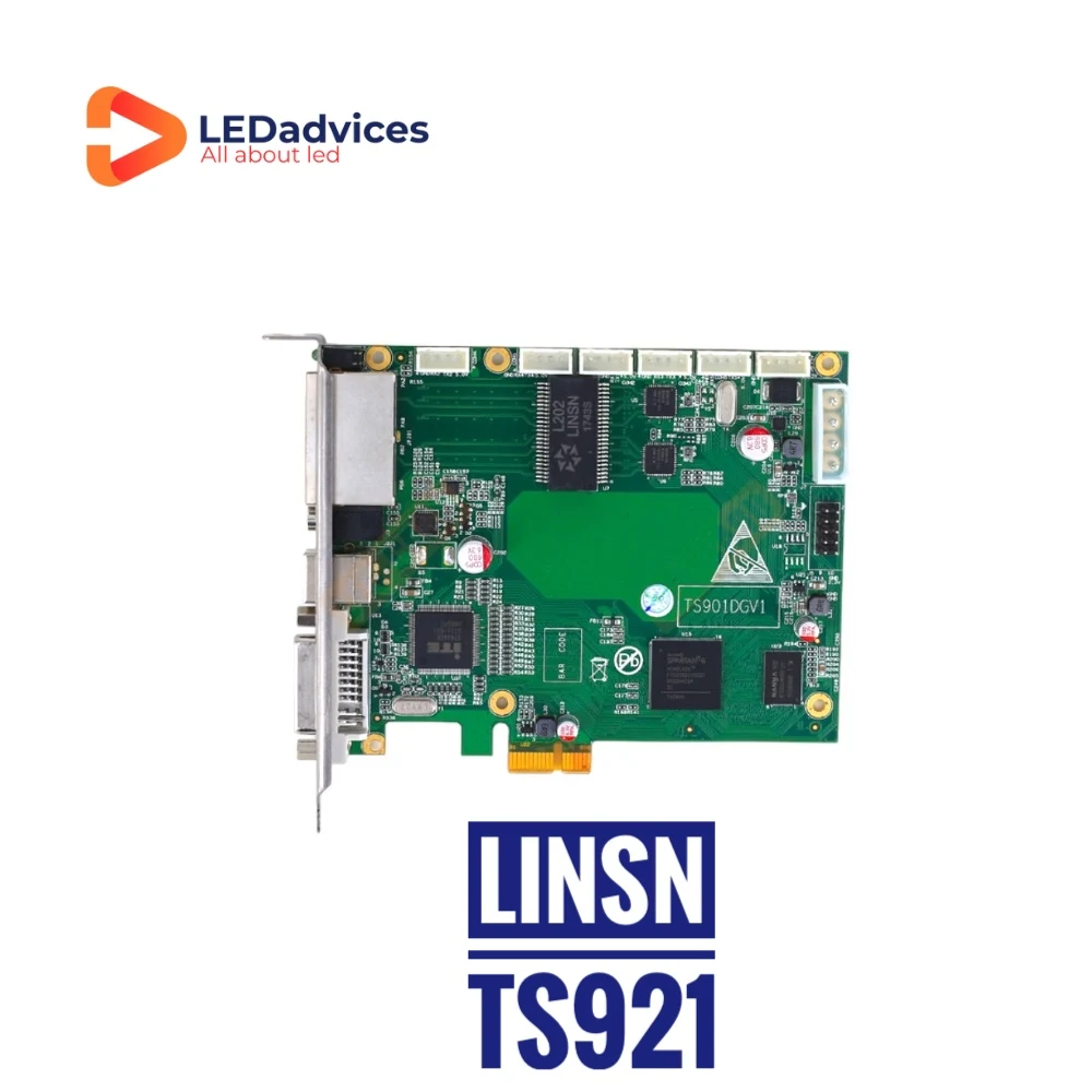 Linsn TS921 фотографический дисплей, контроллер, отправляющая карта, Полноцветная наружная внутренняя фиксированная и арендная фотопанель 4K 1920*3840 пикселей