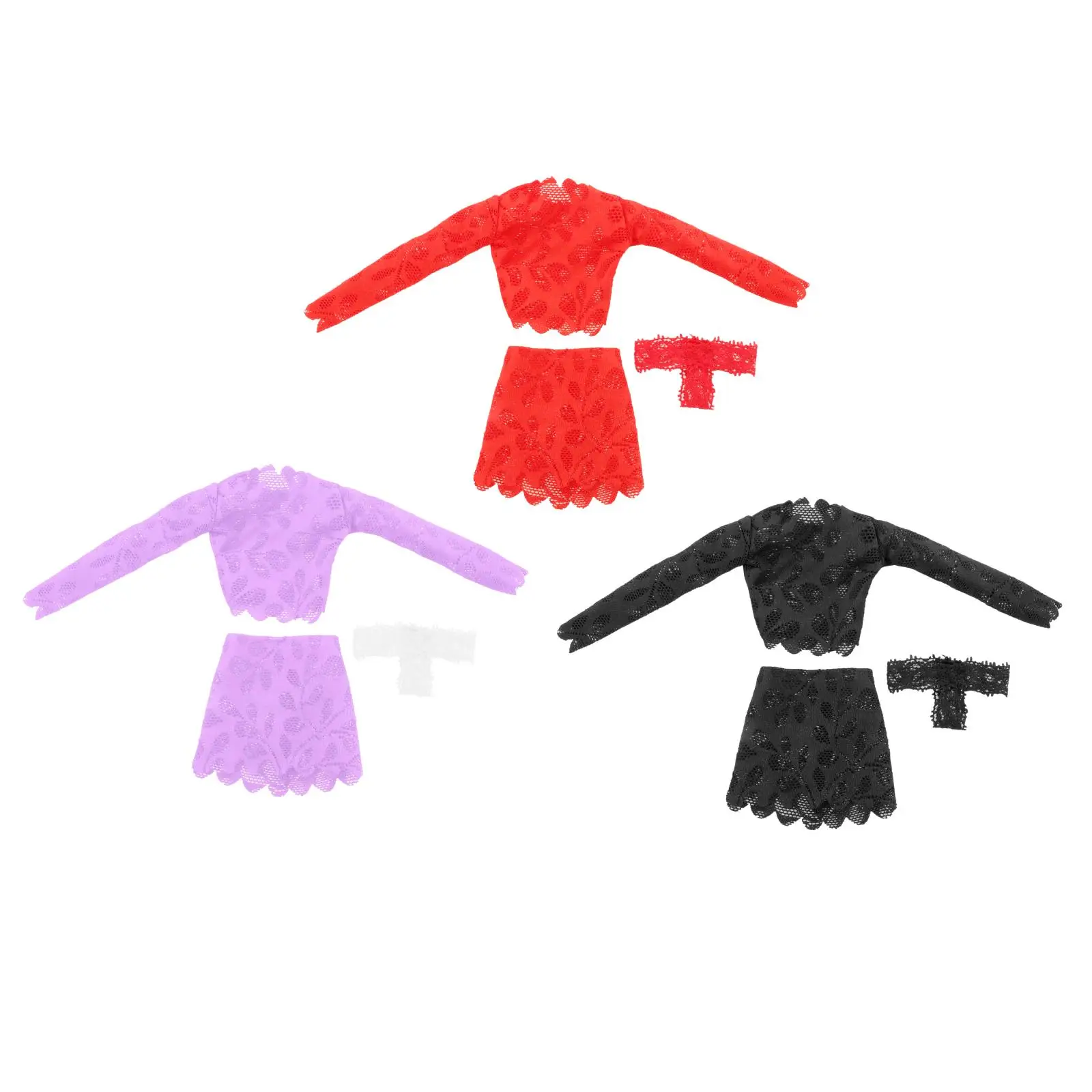 

1: 6 Scale Women Lace Crop Top And Skirt Steinkirt for 12 '' Action Figure Dolls Body Clothing