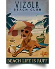 Винтажный пляжный клуб-это визла. Жизнь на пляже-это Ruff. Винтажный металлический знак. Пляжный Железный Рисунок. Жестяной знак. Настенный декор.