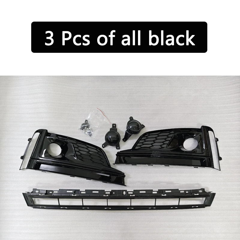 

S5 стиль ABS передний бампер вниз сотовые решетки с Fack ACC противотуманная фара рамка гриль для Audi A5 B9 2017 - 2020 автомобильные аксессуары