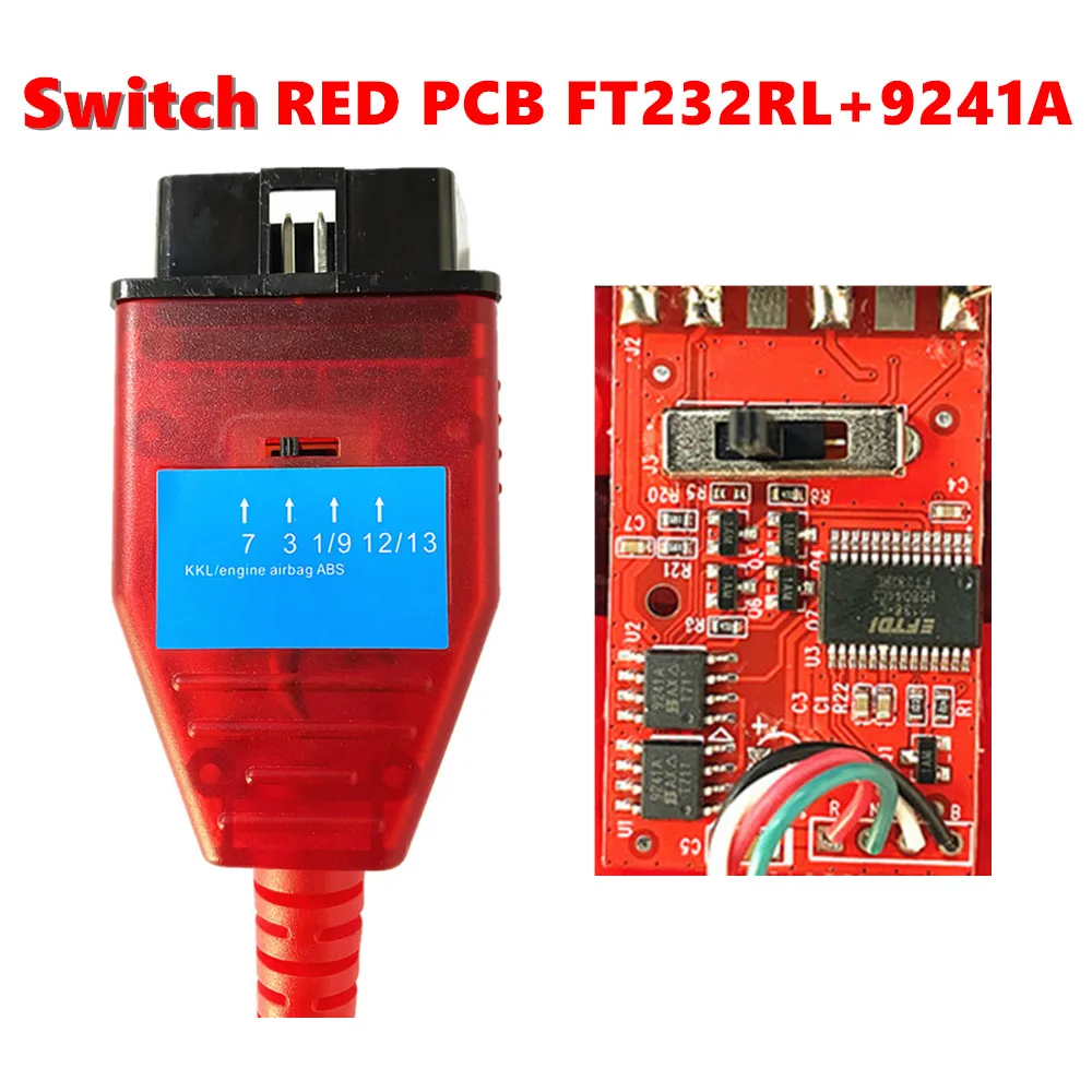

FTDI VAG409 FT232RL чип для Fiat FTDI FT232RQ OBD2 сканер Ecu VAG 409,1 для OBD2 USB интерфейс диагностический кабель