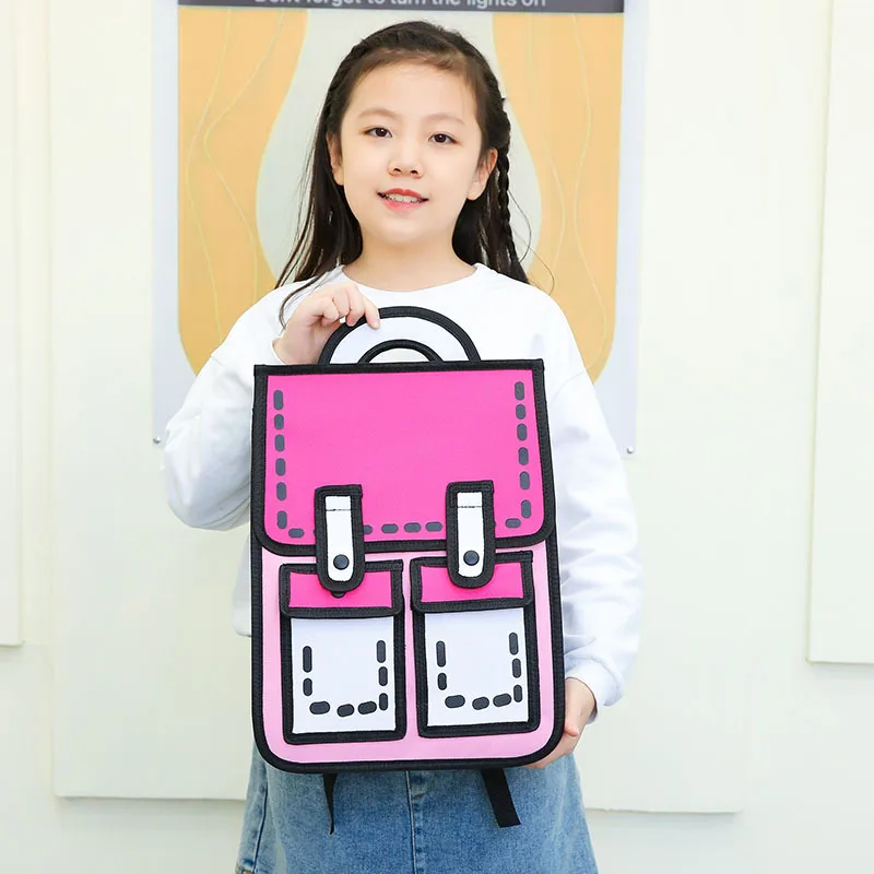 Children DIY Schoolbags for Boys Girls New Primary School Students Backpack In Kindergarten Large Capacity for Travel
