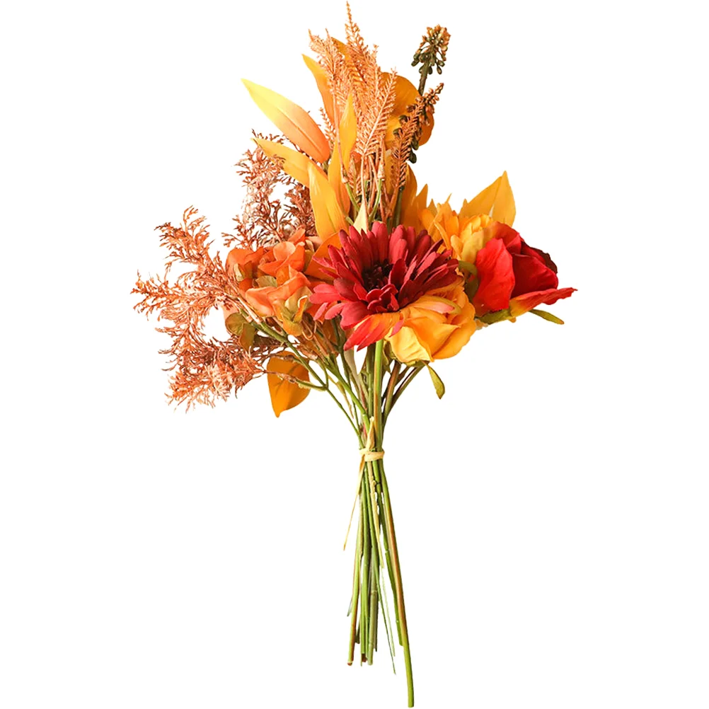 

Bouquet Bulk Artificial Flowers Simulation Decorative Thanksgiving Day Cloth Fabric Bridesmaid Arrangement Bouquets