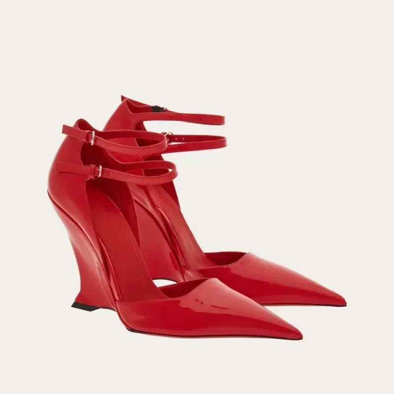 2024 женские модные туфли на каждый день красные свадебные сексуальные сандалии
