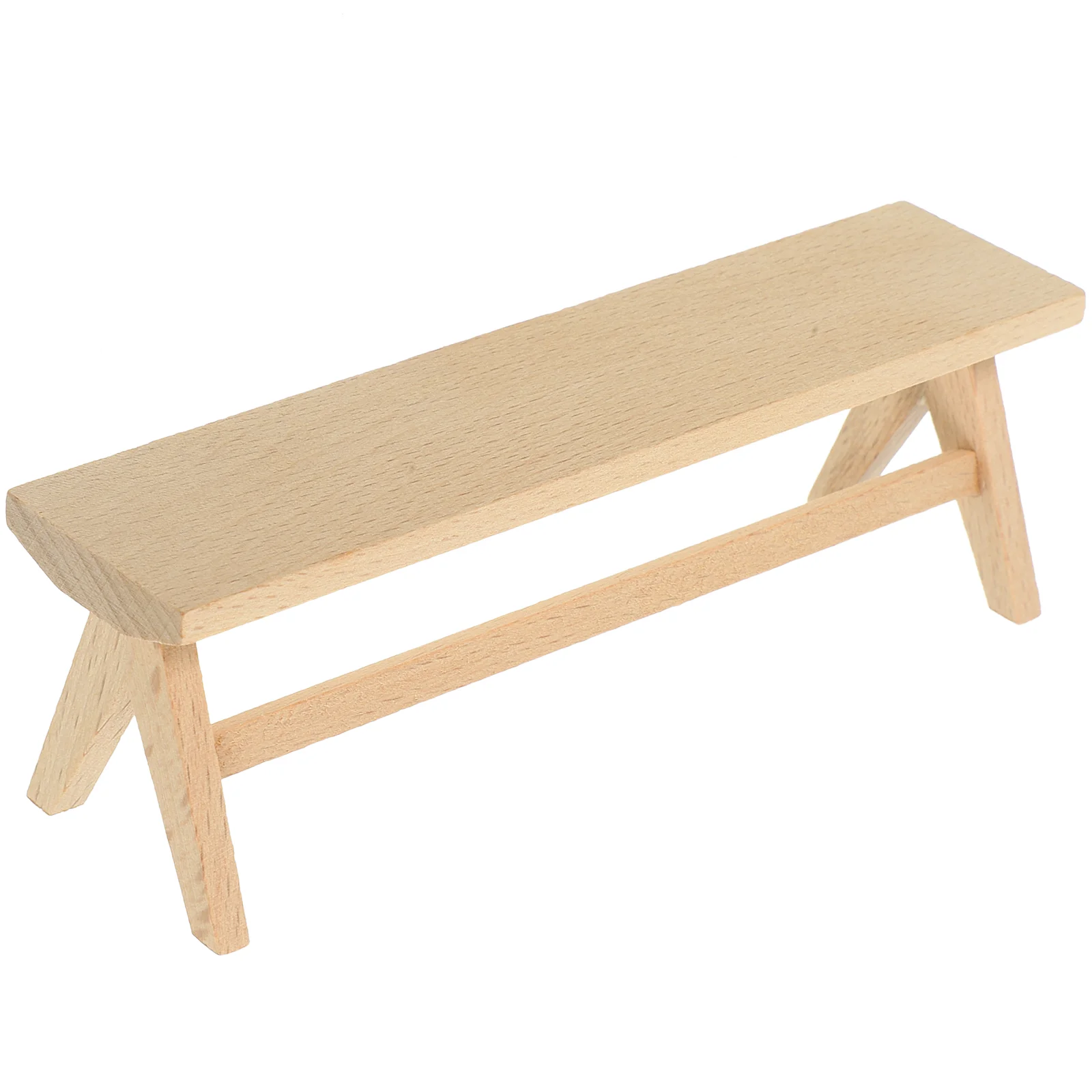 

Stools Mini House Furniture Wooden Bench Ornaments Tiny Accessories Miniature Model