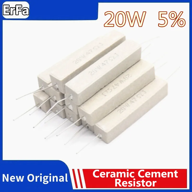 

10pcs 20W 5% Cement Resistor Power Resistance 0.1 ~ 10K 0.1R 0.5R 10R 50R 0.22 0.33 0.5 1 2 5 8 10 20 30 50 100 1K 3.3K 4.7K ohm