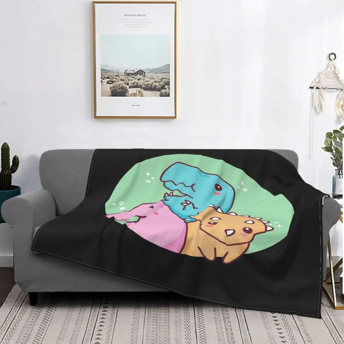 

Manta Kawaii con capucha para bebé, colcha de dinosaurios, edredón a cuadros para cama, manta de muselina a cuadros en el sofá