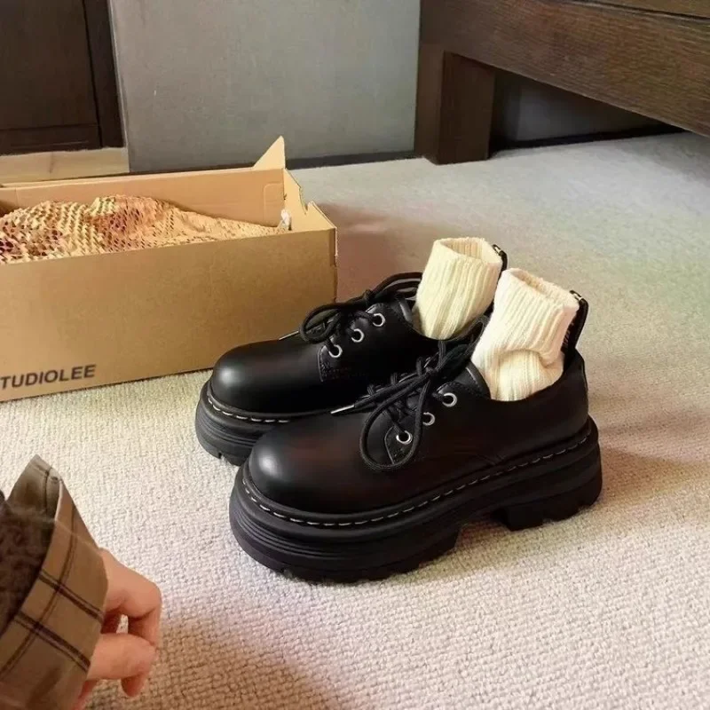 Женская обувь 2024 брендовая женская на высоком каблуке со шнуровкой спереди