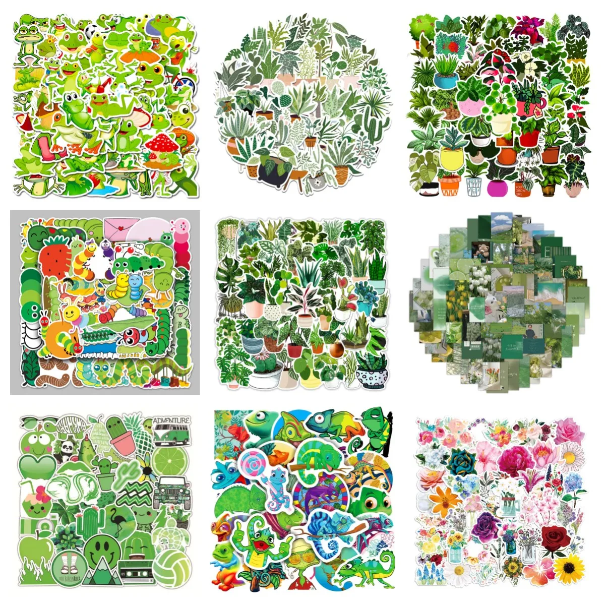 10/30/50 шт. стикеры в виде хамелеона