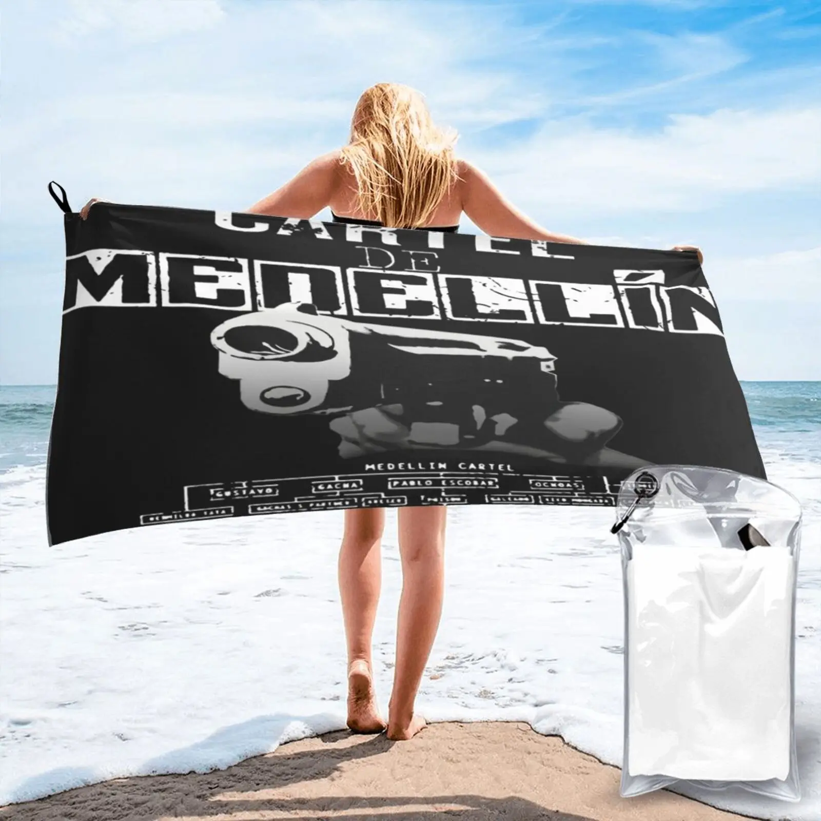 

Пляжное полотенце Cartel Medelin Escobar Colombia, пляжное полотенце, Пляжная накидка для ванны, пляжный халат, женское кухонное полотенце, полотенце для ...
