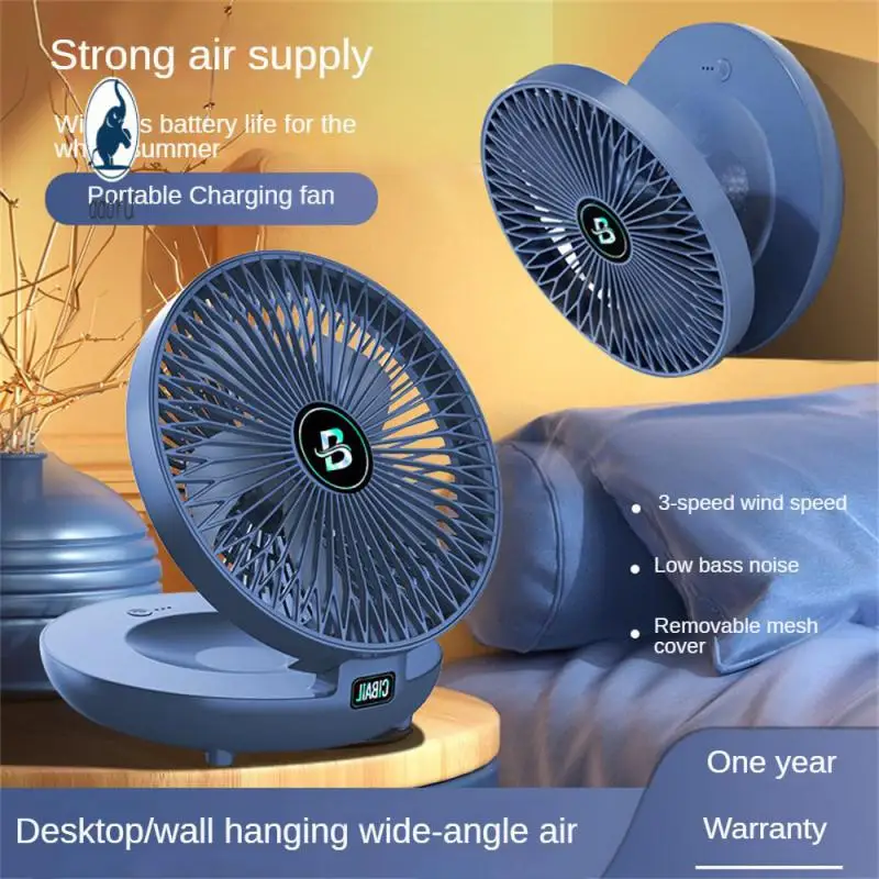 

Three Gear Adjustment Fold Fan Dual-purpose Wall Hanging Desktop Wireless Long Battery Life Wireless Mute Dont Pick A Venue