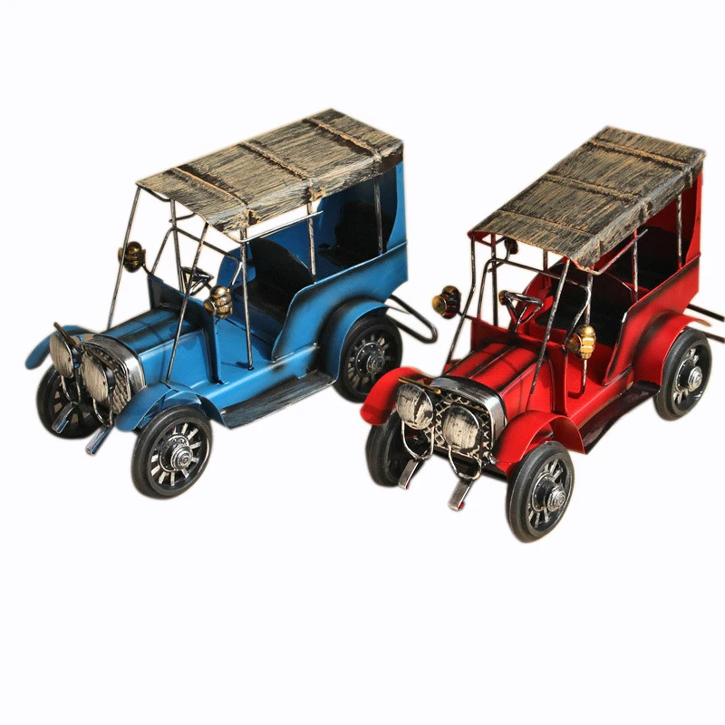

Retro Nostalgic Metal Crafts Classic Car Model Wrought Iron Handicraft Car Model Iron Classic Car Model Desktop Decoration