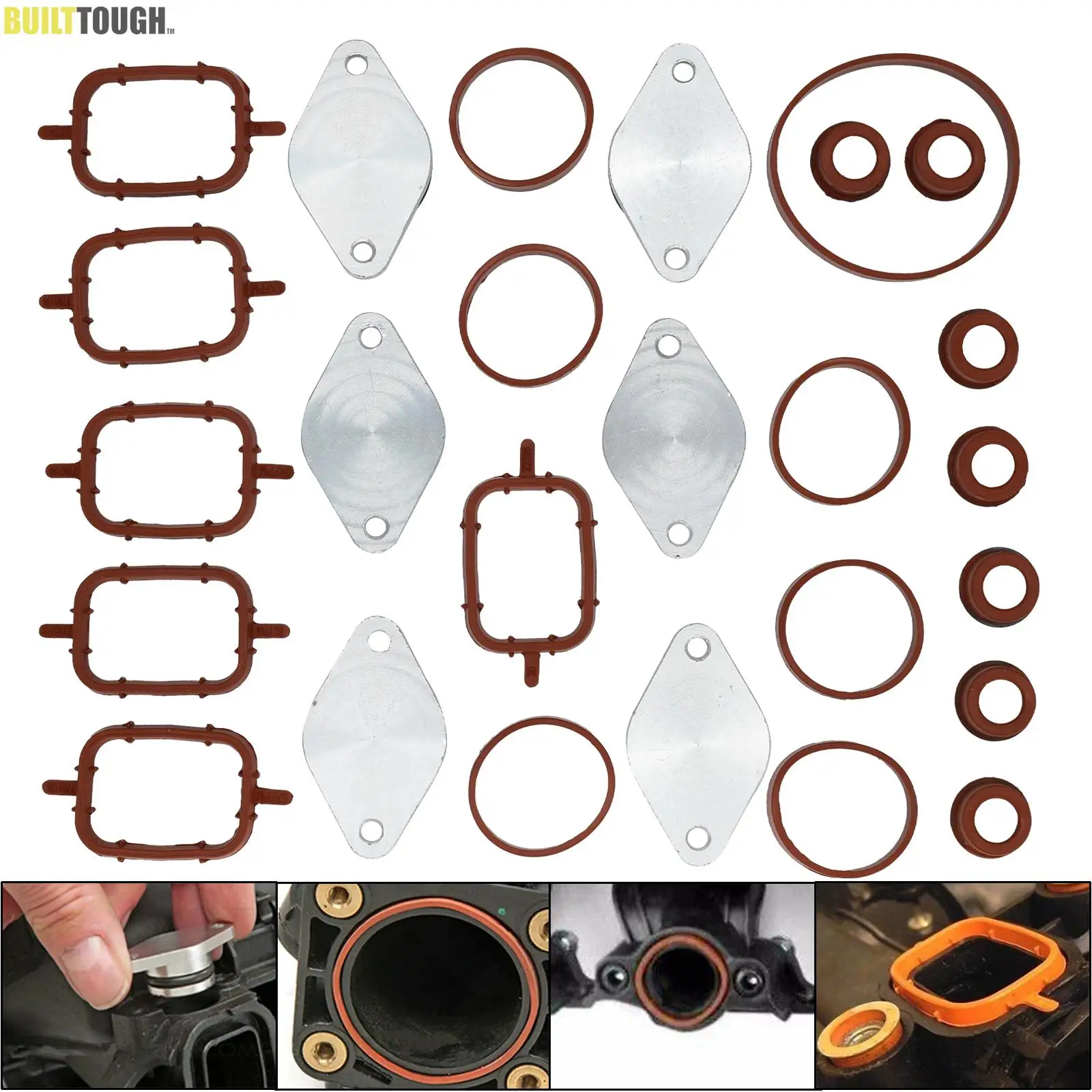 Комплект Уплотнений впускного коллектора для BMW X3 X5 Series M57 M57N E39 E46 E90 E70 E71 3.0d