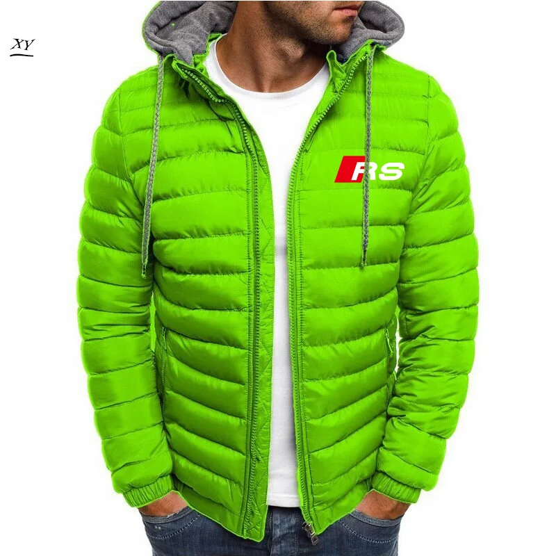 Мужское зимнее хлопковое пальто на гагачьем пуху 2024 легкое теплое модное и