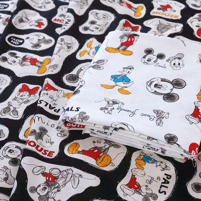 

Disney Cotton Fabric By The Meter Printed Mickey,Sew Kids Dress Clothes Cotton Fabrics,DIY Quilting Needlework Handmade Tissu