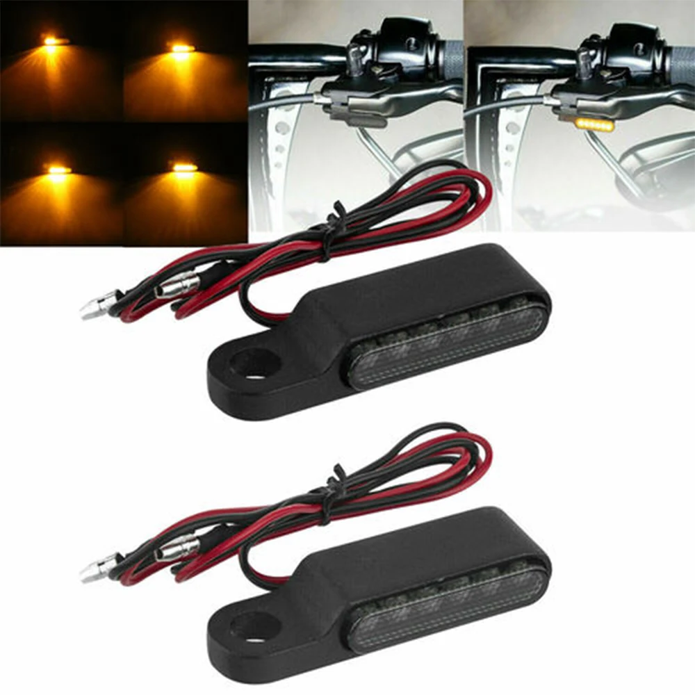

Motorcycle Mini LED Lamp Turn Signal Amber Light E Mark For Harley Softail Breakout 17-16 Touring Road King Glide 21-14 12V