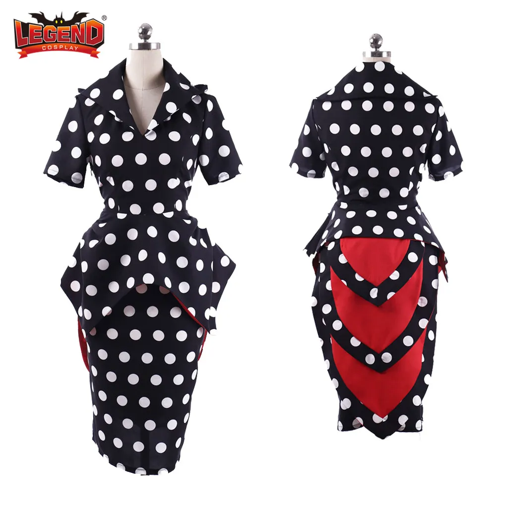 Платье для косплея CORALINE костюм матери-призрака платье в горошек другой матери