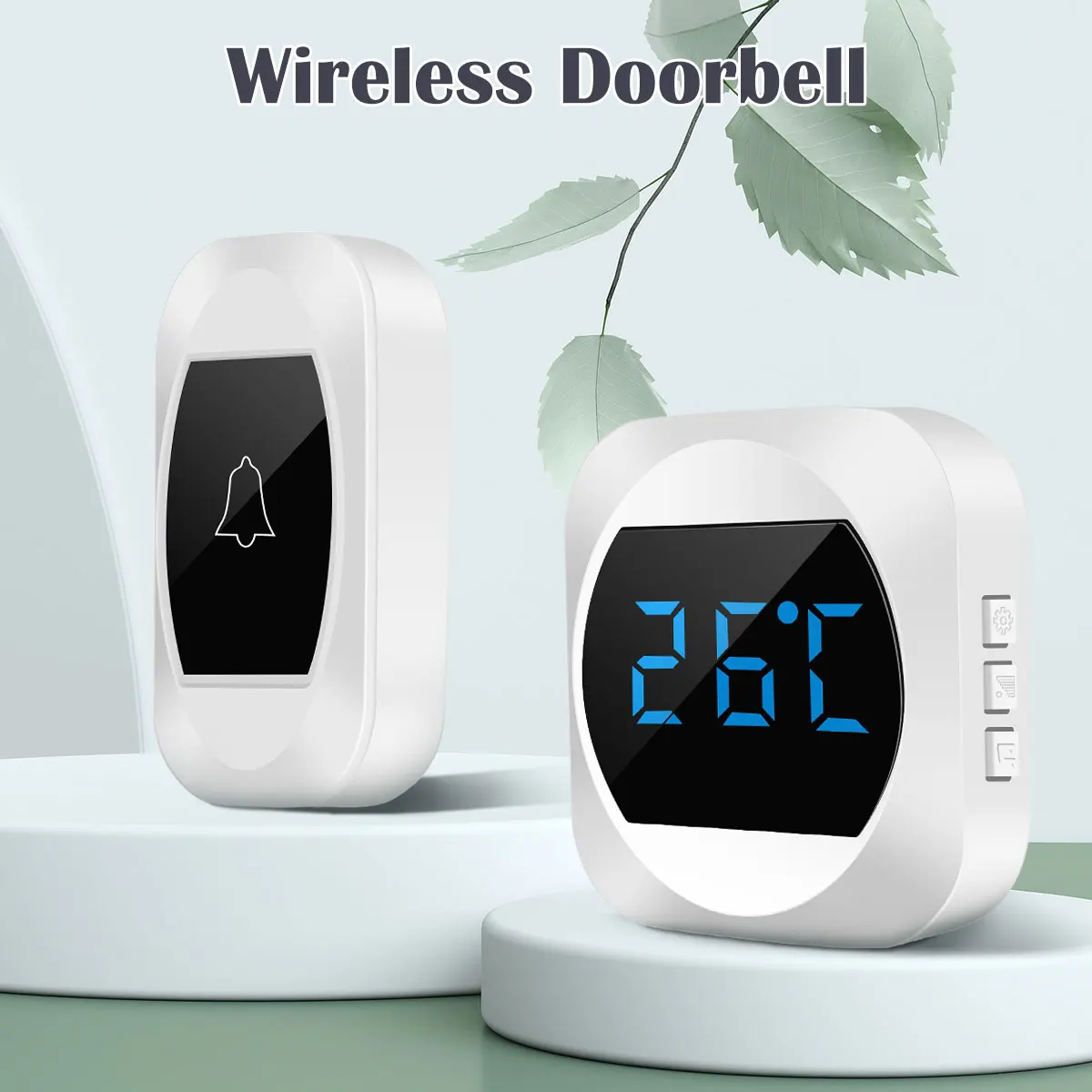 

Wireless Doorbell 600ft Long Range Door Bells with 4 Volume Level 38 Ringtones Doorbell Waterproof Cordless Doorbell Intelligent