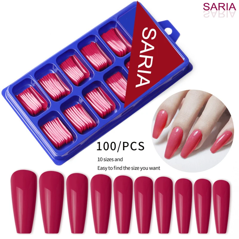 100 шт. тонких предметов для дизайна ногтей в форме лестницы миндаль с длинным