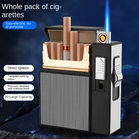 heating wire gas butane lighter cigarette case cigar case 20 pcs mutifunction mechero hqd smoking lighter gadgets plastic metal