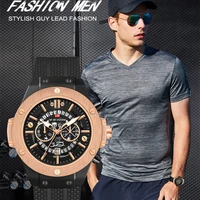 mens fashion calendar men silicone belt quartz watch sports luxury business automatic date waterproof wrist watch gifts for men