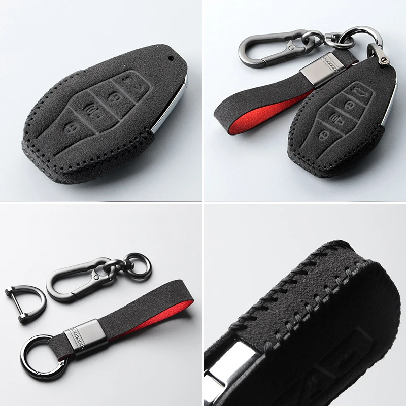 Высококачественный замшевый кожаный чехол для автомобильных ключей Chery Jetour X70 X90