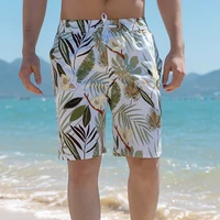 beach leisure shorts vacation outdoor surf board trunks flower prints casual quick dry swimwear running gym sports short pants
