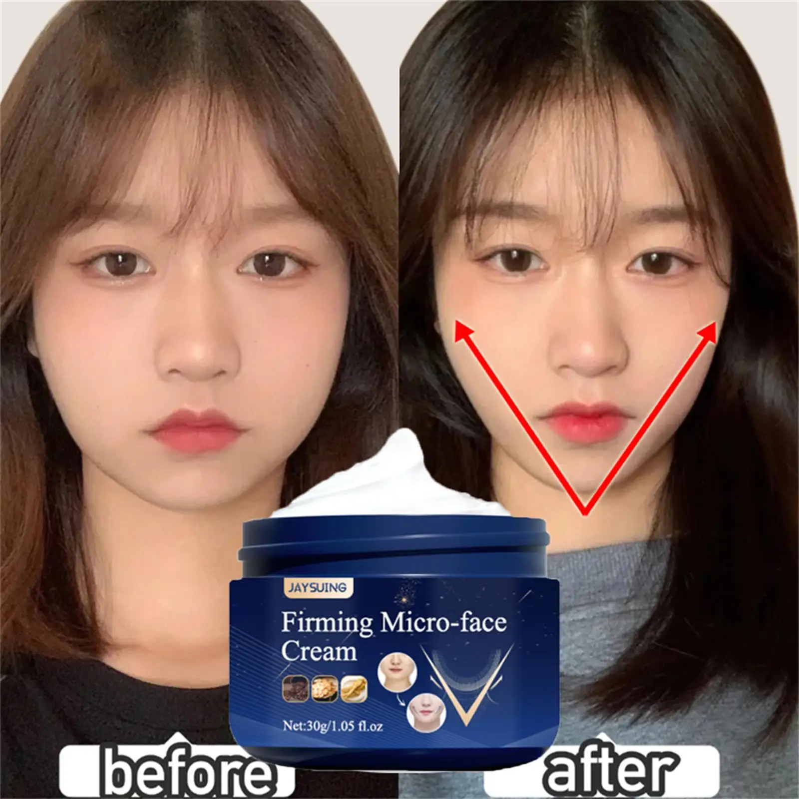 

V-Shape Face-lift Cream Facial Lifting Firming Massage Cream Removal Double Chin Face Fat Burning Anti-aging Skin Care Products