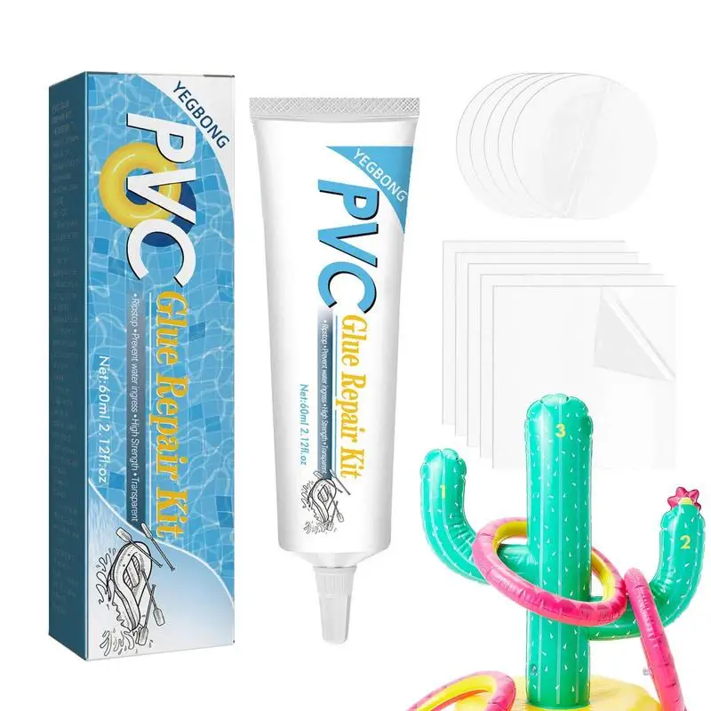 

Air Bed Patch Repair Kit Pvc Repair Kit With Round And Square Patches Pool Repair Kit For Air Mats Above-Ground Pools Hot Tubs