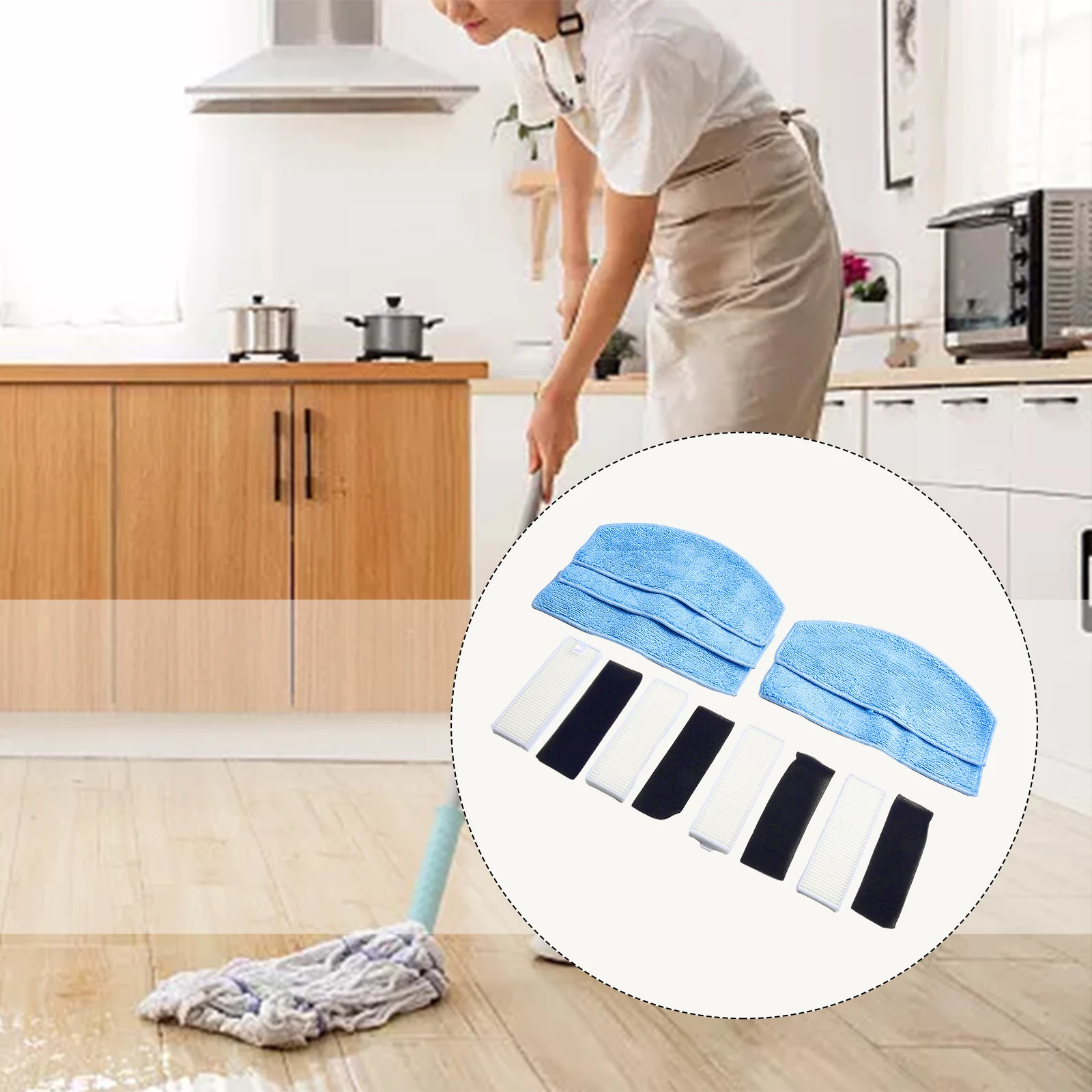 Сменный набор чистящих средств для робота-пылесоса Laresar Evol 3 включает несколько