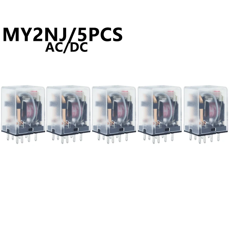 5 шт. промежуточное реле HH52P MY2NJ катушка общего назначения DPDT мини