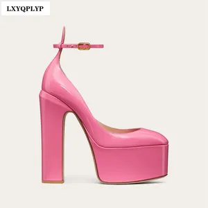 European Station Luxury Brand New Patent Leather Super High-heeled Nightclub Banquet Fashion Sexy Fo in Pakistan