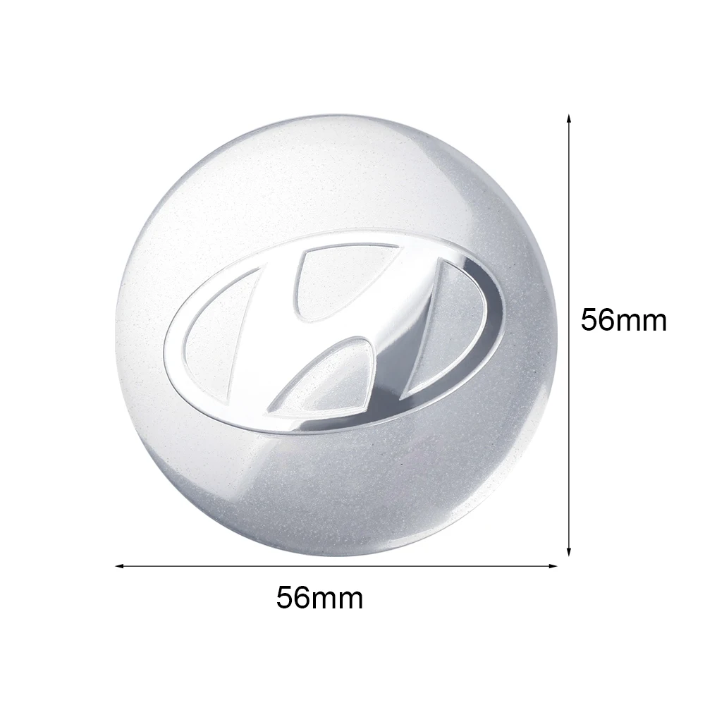 4PCS 56/60MM Car Wheel Center Cap Hub Covers Badge Hubcap Stickers For Hyundai I10 I20 I30 I40 IX20 IX35 Tucson Auto Accessories