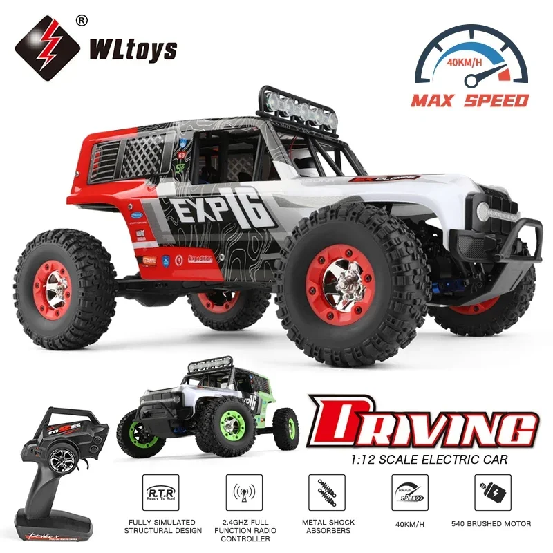 WLtoys 1/12 124006 Радиоуправляемый автомобиль для бездорожья 4x4 грузовики со