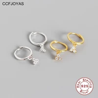 ccfjoyas 925 sterling silver lightningawlanimal pendant hoop earrings for women gold silver color earrings fashion jewelry