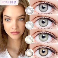 1pair colored contact lenses with diopters graduated beautiful pupil prescription correct myopia hydrophilic cosmetics accessory