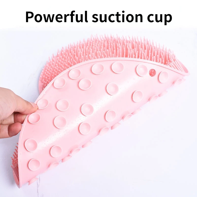 

Body Bath Reusable Shower Back Scraper Cleaning Brush Shower Feet Cleaner Wash Mat Multifunction Sucker Wall Mat Rub Foot Arms