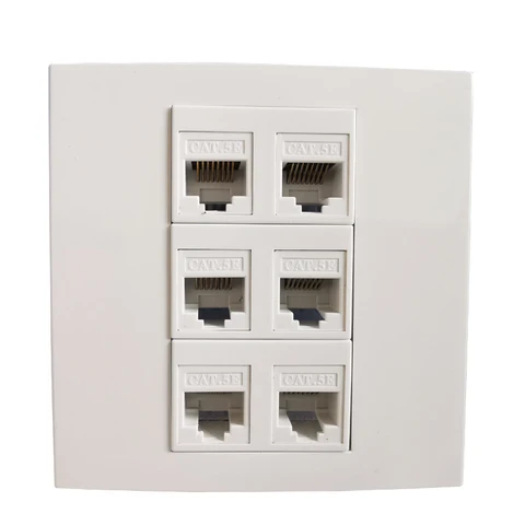 UKITSON 6-портовая сетевая розетка RJ45 5e белая
