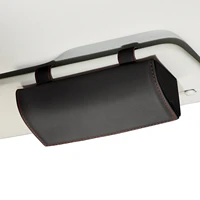 car sun visor sunglasses case holder eye glasses organizer box with double snap clip design easy intallation pu leather sunglass