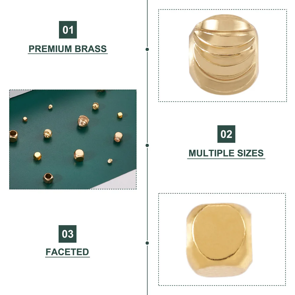 320pcs/box Brass Beads Loose Spacer Beads Charms Mixed Shape For Vintage Women Necklace Earring DIY Jewelry Making Accessories