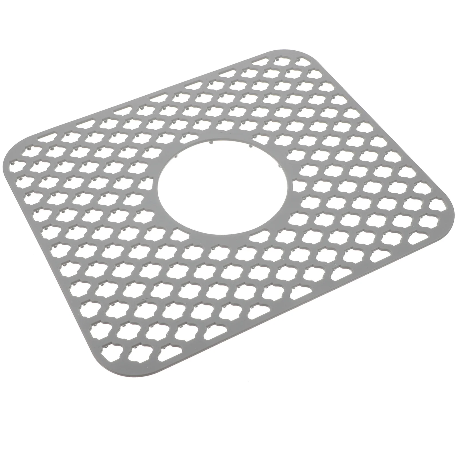 

Sink Mat Antiskid Kitchen Guard Silicone Mats Drain Drying Draining Cushion Protectors Hollow Pad Dish Drip Behind Filter Water