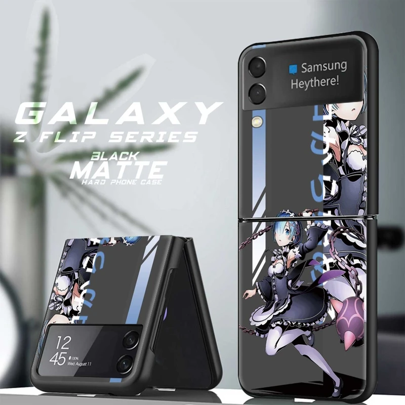 

Для Samsung Galaxy ZFlip Z Flip Flip3 Flip4 5G Edge Hard Zflip4 Zflip3 Роскошный чехол для телефона Zero Two Japanese Anime Cartoon