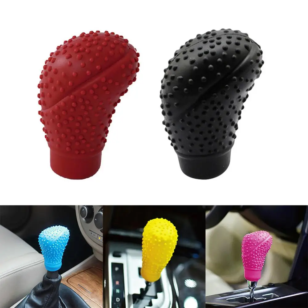 

Universal Car Soft Silicone Gear Knobs Lever Shifter Cover Durable Dust Proof Easy Installation Non-slip Protector 기어 교환 보호대