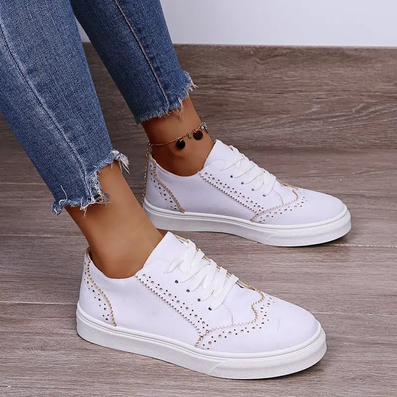 

2022 NEW Shoes for Women Spring Woman Flats Vulcanize Shoes Solid Ladies Bordered Sneakers Casual Female Flat Footwear