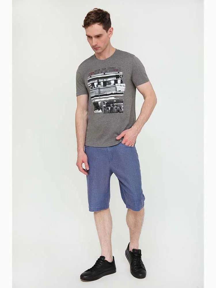 Finn flare T-shirt for men Oversized shirt Denim Cotton t-shirts Linen | Мужская одежда