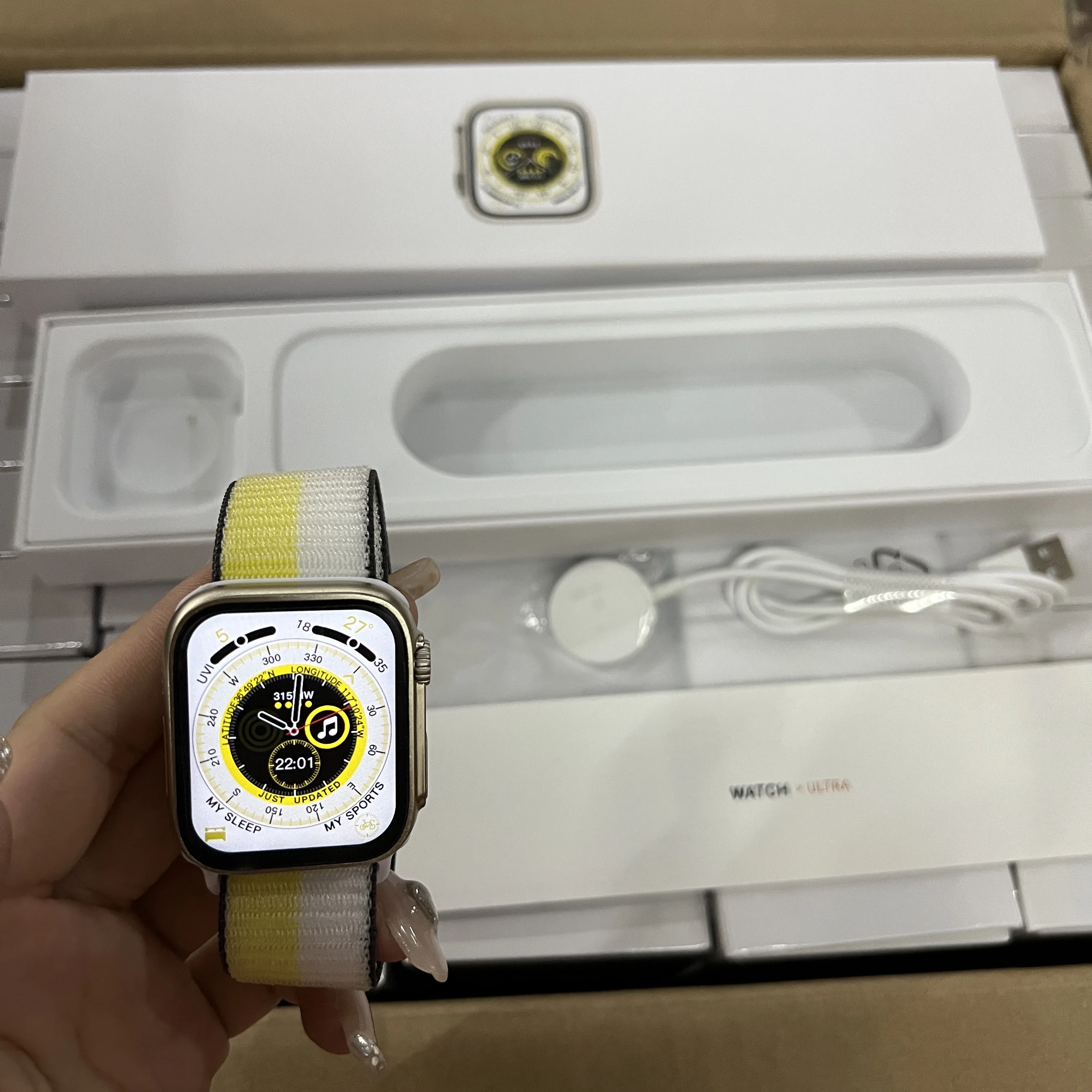 

Смарт-часы IWO Ultra Series 8, NFC, GPS, трек 1:1
