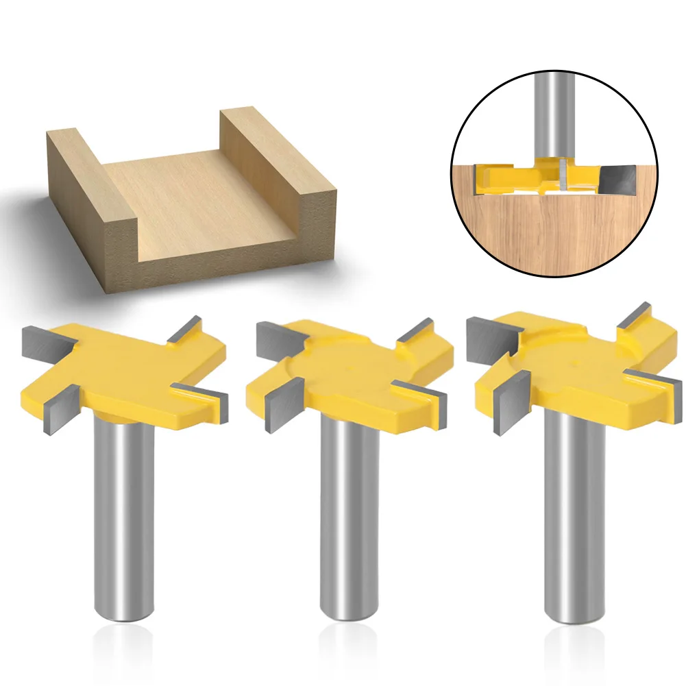

12mm Shank 4-Wing Slotting and Undercut Router Bit 4-Option Diameter-50.8mm Cutting Length-6.35 | 7.96 | 9.52 | 12.7mm