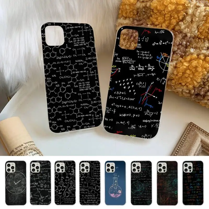 

Physics Chemical Mathematics Phone Case for iPhone 11 12 13 Mini Pro Max 8 7 6 6S Plus X 5 SE 2020 XR XS Case shell
