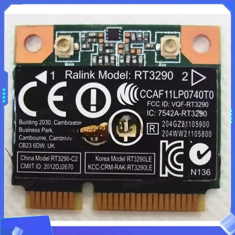 Фото Сетевая карта AzureWave AW-NB087H Mini PCIe Ralink RT3290 802.11b/g/n 150 Мбит/с, адаптер Bluetooth 3.0 Wi-Fi для ноутбука №5